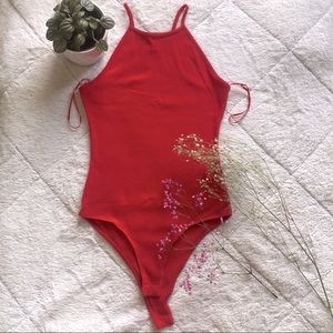 2 for 30‼️Red Ribbed Bodysuit